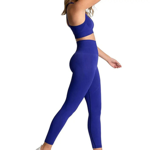 Ensemble de vêtements de sport pour femmes avec logo personnalisé, soutien-gorge de sport doux, leggings, veste à manches longues, vêtements de fitness, vêtements de yoga - Product Image 2