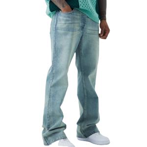 Jean délavé à l'acide pour homme, coupe classique, effet usé, avec logo de haute qualité, nouveau design, nouvelle qualité supérieure - Product Image 4