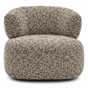 Contemporary Swivel Lounge Chair – Upholstered Curved Back Accent Chair Modern Accent Chair with Swivel Base – Lounge Chair - Product Image 4