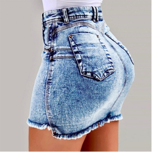 Falda vaquera sexy de cintura alta, estilo nuevo 2021, al por mayor - Product Image 5
