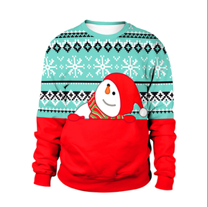 Unisex Merry Christmas <b>Raglan</b> <b>Sleeve</b> <b>Long</b> <b>Sleeve</b> Color Block Front Logo Eco-Friendly Breathable <b>T</b>-<b>Shirt</b> - Product Image 3