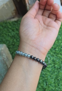 Perles de diamant Moissanite noires et bleues de 16 pouces, 5,5 à 6 mm, facettées, pour collier et autres bijoux en diamant - Product Image 2