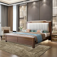 Cadre de Lit Queen Size en Bois Massif Blanc de Luxe avec Matelas, Lit Double Extensible avec Rangement, Mobilier de Chambre en Promotion