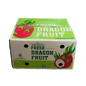 Emballage de carton ondulé fendu de fruits du dragon rectangulaire OEM Boîtes en papier avec impression flexographique 40*30.5*21.5cm matériaux recyclés - Product Image 2