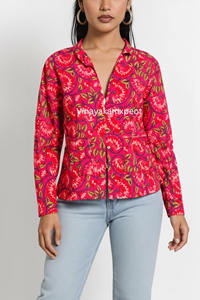 Veste matelassée en coton à manches longues et col en V pour femme, broderie florale, design respirant, prix usine, collection hiver 2026, vente chaude - Product Image 3