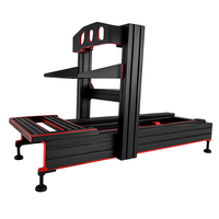 Profilé en aluminium pour simulateur de course, profilé en aluminium noir anodisé OEM, kit d'extrusion en forme de T pour cadre de simulateur de course