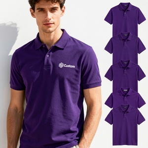 Polo de Algodón de 200 GSM para Hombre, Manga Corta, Uniforme de Trabajo, Polo Transpirable, Informal, Liso, con Logotipo Personalizado Impreso y Bordado - Product Image 6
