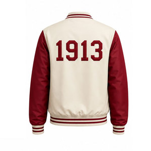 Chaqueta Bomber Delta Sigma Theta Roja con Estampado '1913' en la Espalda, Estilo Preppy para Hombre, Chaqueta Universitaria de Satén con Cierre Frontal - Product Image 6