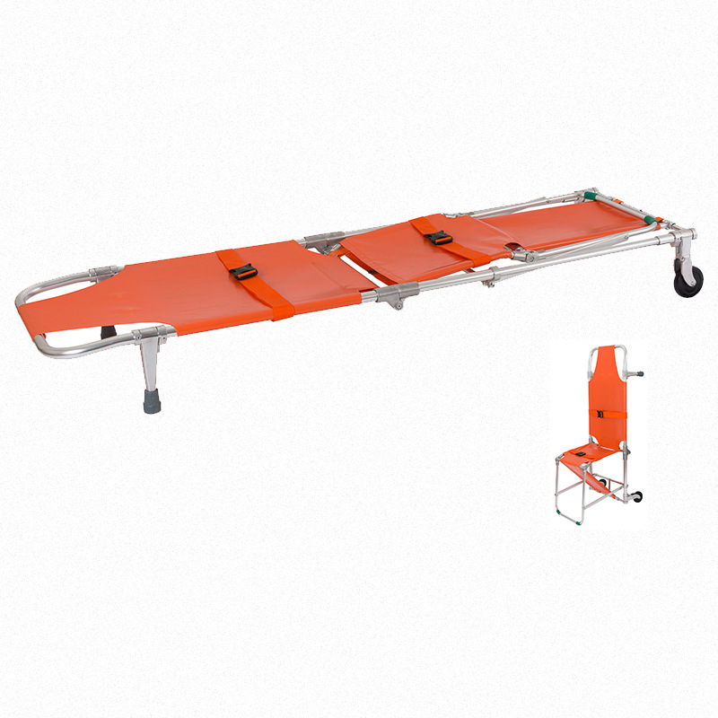 MN-AS029-2 Factory direct sale medical durable folding stretcher aluminum alloy emergency stair stretcher for first aid