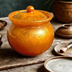 Tarro de Almacenamiento Decorativo de Resina para Cocina con Estilo Rústico para Almacenamiento en Despensa y Decoración del Hogar - Product Image 1