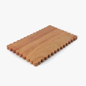 Tabla de Cortar de Madera Rectangular Antideslizante, Bloque de Servir, Accesorio de Cocina Natural - Product Image 1