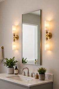 Pair Of Alabaster Tube <b>Wall</b> <b>Sconce</b>, Antique Brass <b>Wall</b> Lamp, Contemporary Bedroom <b>Lighting</b> - Product Image 3