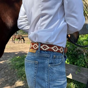Ceinture de polo sportive de style argentin en cuir véritable de qualité supérieure, fabriquée à la main avec boucle à ardillon, personnalisable OEM - Product Image 3