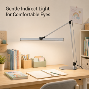 Lámpara de Escritorio LED para el Cuidado de la Vista, 1200lm, Luz de Lectura de Doble Brazo para Escuelas, Centros de Tutorías y Bibliotecas - Product Image 1