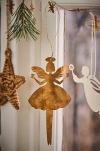 Golden Angel Paper Ornament Traditional Handicraft Christmas Decor - Product Image 1