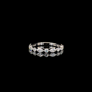 Elegante anillo de oro blanco con diamante cultivado en laboratorio, color EF, corte brillante redondo, 0.62 ct, claridad VVS/VS, joyería fina para mujer. - Product Image 2