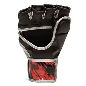 Gants de boxe MMA en cuir véritable, anti-humidité, avec fermeture à lacets pour le poignet, couleurs personnalisées, logo – Gants de haute qualité - Product Image 3
