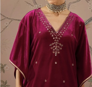 Custom Design Kaftan Kurta For Women Western Party Wear Kaftan Batwing Sleeves Loose Fit Kaftan Party Festival Wear Kaftan - Product Image 4