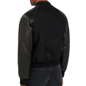 Chaqueta Varsity Personalizada para Hombre con Colores y Logotipo Personalizados, Logotipo Frontal, Forro de Lana y Felpa, Temporada de Otoño - Product Image 2