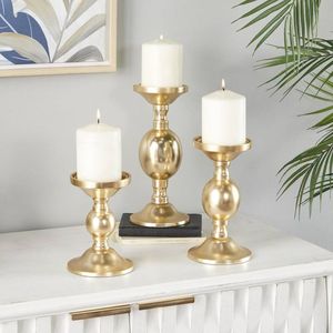 Porte-bougie de luxe en laiton massif – Design classique européen – Chandelier artisanal finition or – Porte-encens pour table à manger - Product Image 4