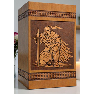 Luxury Wooden Urn Box with Gold Accent Design Traditional Wooden Funeral Urn for Ashes urn by AYAANS CREATIONS - Product Image 1