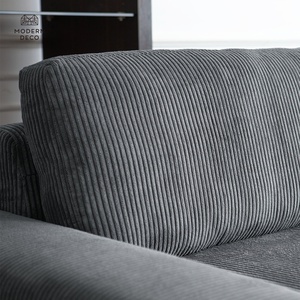 Sofa sudut korduroi mewah, Set Sofa Modular mudah dirakit 1P + - Product Image 5