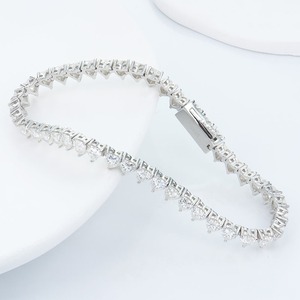Sparkling Tennis Jewelry Fashion Gift <b>925</b> <b>Sterling</b> <b>Silver</b> Tennis <b>Bracelet</b> Elegant Luxury Diamond Style <b>Bracelet</b> for Unisex - Product Image 1