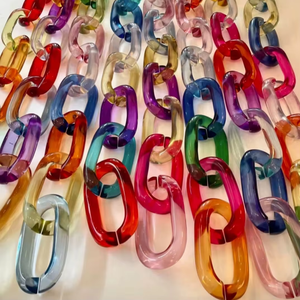 Eslabones de Cadena de Resina Transparente Coloridos para Decoración de Paredes por glowin fashion - Product Image 5