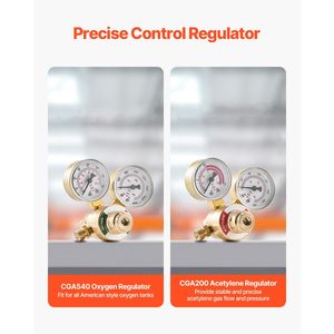 Kit de chalumeau oxyacétylénique portable 14 pièces, ensemble de soudage et de découpe au gaz avec chalumeau double tuyau 177 pour le brasage - Product Image 5