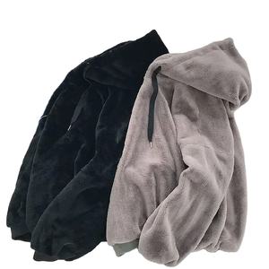 Sudadera con capucha de lana de algodón 100% personalizada para hombre al por mayor jersey con hombros caídos Jersey informal de invierno sólido bordado Puff - Product Image 5