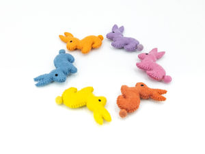 Wholesale Handmade Multicolor Felt & Yarn Easter Bunny Shapes Garlands Kids Crafts Spring Decorations Craft Supplies <b>DIY</b> <b>Kits</b> - Product Image 2