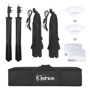 Kshioe Kit di Illuminazione Softbox a Risparmio Energetico 20'' X 27'' con Luminosità Istantanea, Attrezzatura Fotografica da Studio con Attacco E27 5500K - Product Image 2