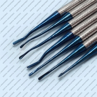 Ensemble de 7 instruments chirurgicaux dentaires de luxe pour extraction atraumatique, comprenant des periotomes et des élévateurs à pointes en titane, certifiés CE