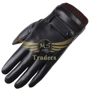 Hiver hommes peau de cerf cuir homme chaud doux couture conception hommes mitaines gants intérieur laine doublure logo personnalisé de haute qualité - Product Image 2
