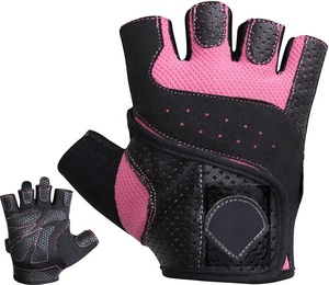 Guantes Deportivos Antideslizantes para Gimnasio, con Protección de Palma Acolchada de Silicona, Transpirables, Resistentes a Impactos, para Levantamiento de Pesas, Medios Dedos - Product Image 3