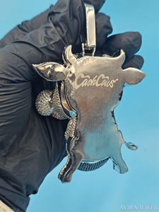 Pendentif Hip Hop en Diamant Moissanite de Haute Qualité en Argent Sterling 925 Plaqué Or Rose Jaune pour Style Unisexe - Product Image 2