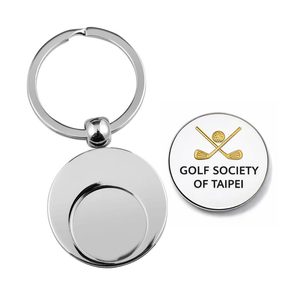 Porte-clés en alliage de zinc personnalisés avec logo, marqueurs de balle de golf en gros - Product Image 1