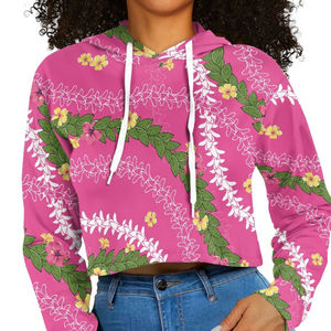 Haut à capuche court respirant et décontracté pour femme, coupe oversize, grande taille, design hiver, personnalisable - Product Image 2
