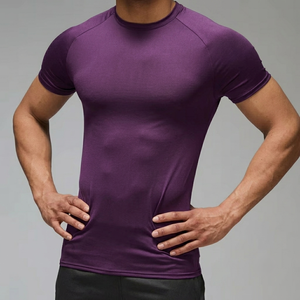 Camiseta de algodón hilado en anillo con corte atlético y costuras laterales ajustadas, precio de fábrica, suministro al por mayor - Product Image 4