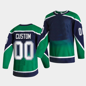 Maillot de hockey sur glace imprimé par transfert thermique, polyester respirant 320g, nom d'équipe personnalisé, logo avant unisexe, manches courtes, col en V pour adulte - Product Image 5
