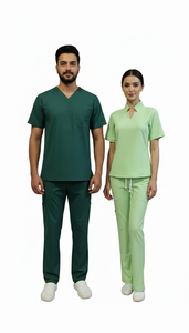 Ensemble de Blouses et Pantalons Médicaux pour Hommes et Femmes, Col en V, Respirant et Confortable, Tenue de Travail pour Soins Infirmiers, Fournisseur OEM en Gros - Product Image 4