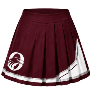 Conjunto de Uniforme Deportivo Sublimado en Blanco y Borgoña, Manga Larga, Falda Plisada, para Equipo Deportivo, Entrenamiento, Práctica y Presentación - Product Image 6