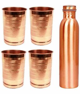 Botella de Agua de Cobre, Bebedero Saludable para un Estilo de Vida Diario, Bienestar, Cocina, Comedor y Marcas de Estilo de Vida - Product Image 1