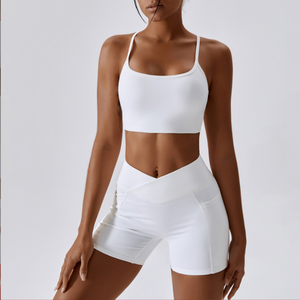 Ensemble de fitness d'été pour femmes, haut de sport sans manches et short d'entraînement, vêtements de sport légers pour la salle de sport, les séances de yoga - Product Image 6