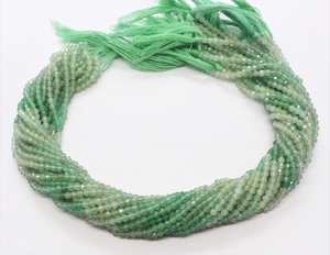 Cuentas facetadas de fluorita natural AAA de 3 mm, cuentas de piedras preciosas de fluorita, cuentas de fluorita natural de 13 pulgadas para la fabricación de joyería. - Product Image 1