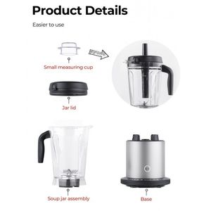 Frullatore per Smoothie ad Alta Potenza 1500W con 10 Velocità per Preparazioni Rapide e Facili - Product Image 3