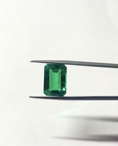 Émeraude colombienne de laboratoire, taille octogonale radiant, pierres précieuses en vrac en gros pour la fabrication de bijoux, boucles d'oreilles, colliers, 10x12mm - Product Image 3