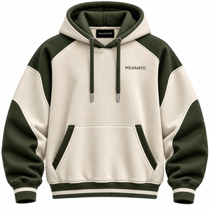 เสื้อสเวตเชิ้ตผู้ชายแบบมีกระเป๋าจิงโจ้ ตัดเย็บด้วยผ้าฝ้ายคอตตอน 100% ทรงปกติ แต่งขอบตัดสี พรีเมียมคอตตอนฟลีซ เหมาะสำหรับฤดูหนาว - Product Image 1