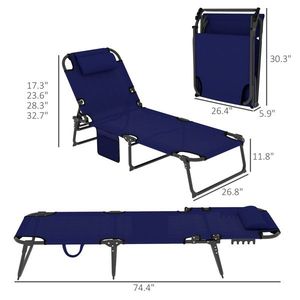 Lettino Pieghevole Moderno in Metallo per Piscina/Bordo Piscina/Villa, Arredo Esterno per Spiaggia e Campeggio - Product Image 4