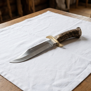 Couteau Bowie en acier carbone fait main – Manche en bois de cerf – Lame de chasse et de survie – Couteau d'extérieur – Couteau personnalisé - Product Image 5